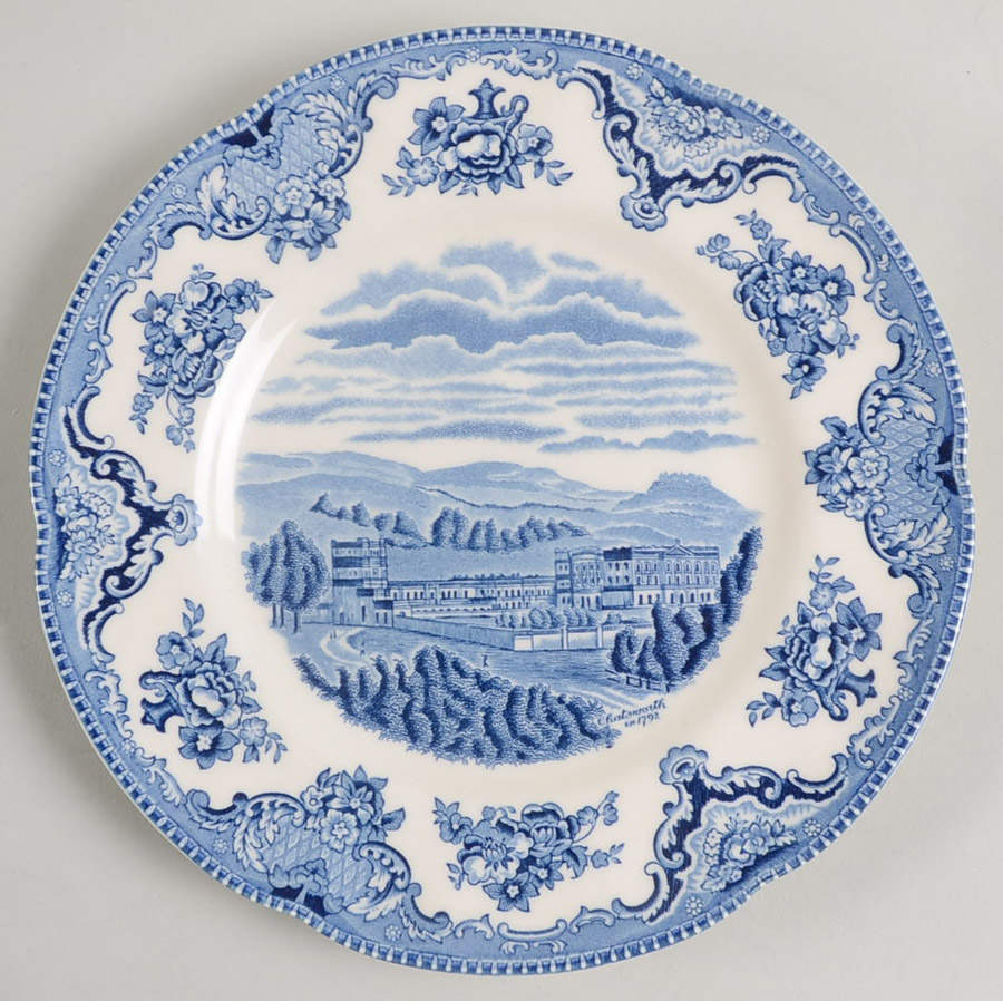 Old Britain Castles Blue (England 1883 Stamp) Salad Plate by Johnson Brothers-1