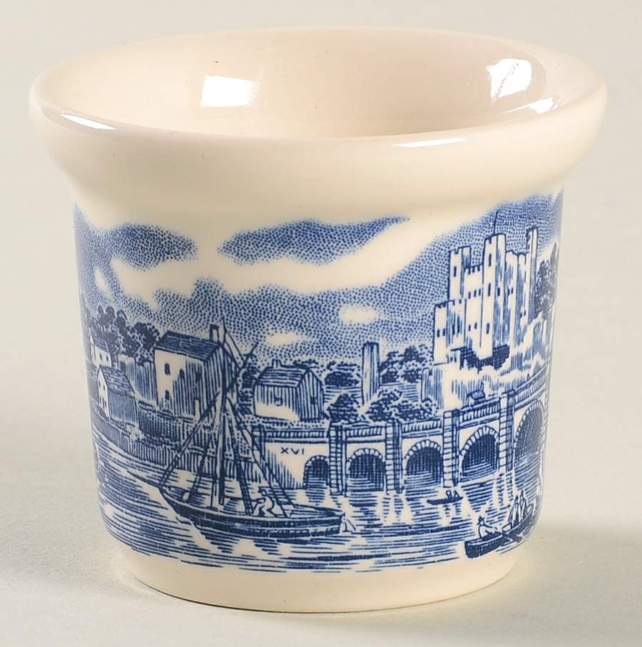 Old Britain Castles Blue (England 1883 Stamp) Single Egg Cup by Johnson Brothers-1