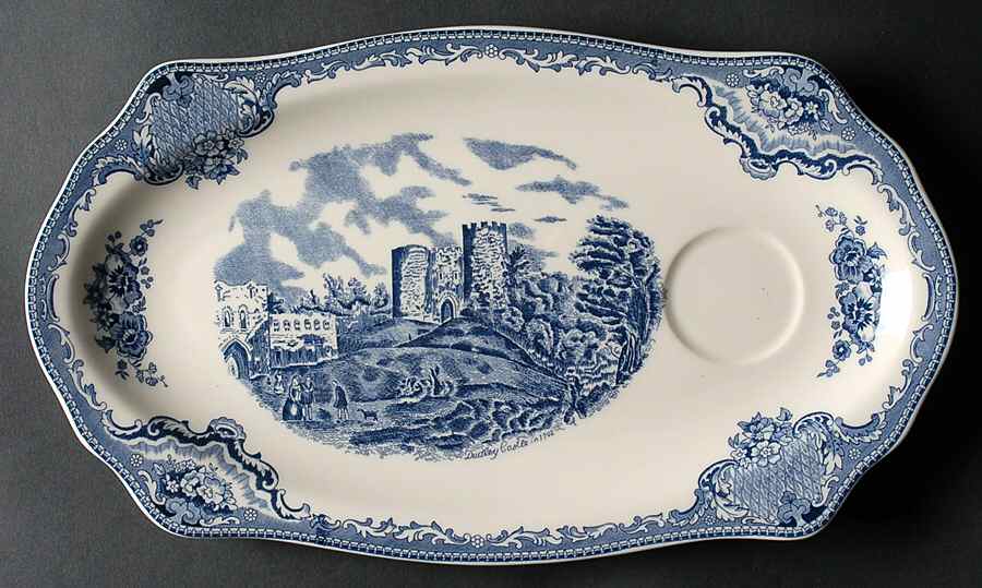 Old Britain Castles Blue (England 1883 Stamp) Snack Plate by Johnson Brothers-1