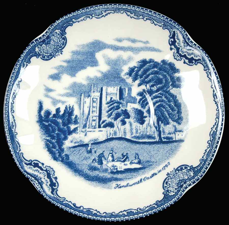 Old Britain Castles Blue (England 1883 Stamp) Saucer for Flat Cup by Johnson Brothers-1