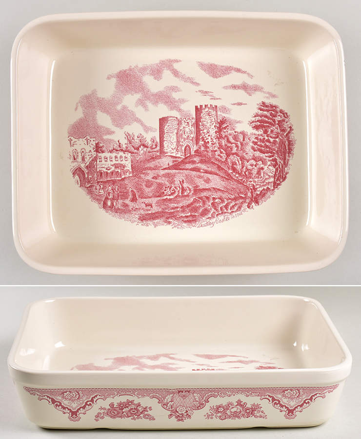 Old Britain Castles Pink (England 1883 Stamp) 13" Lasagna by Johnson Brothers-1