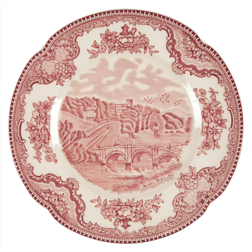 Old Britain Castles Pink (England 1883 Stamp) Bread & Butter Plate by Johnson Brothers-1