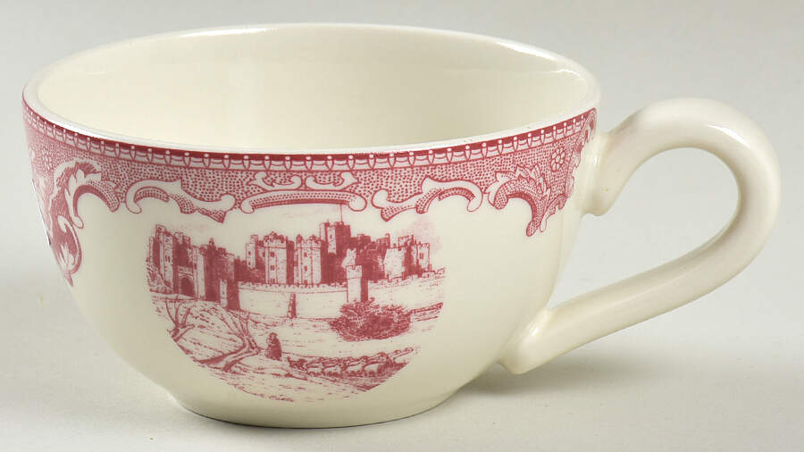 Old Britain Castles Pink (England 1883 Stamp) Cup for Individual Teapot & Lid with Cup by Johnson Brothers-1