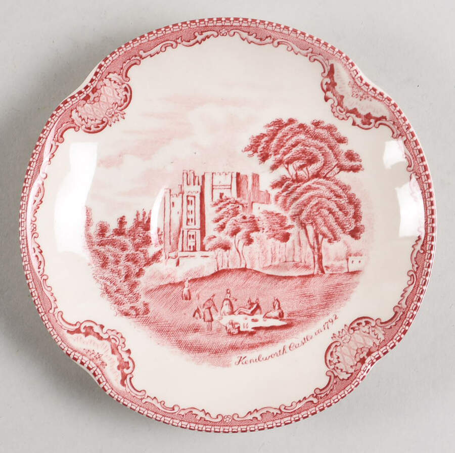 Old Britain Castles Pink (England 1883 Stamp) Saucer for Flat Cup by Johnson Brothers-1