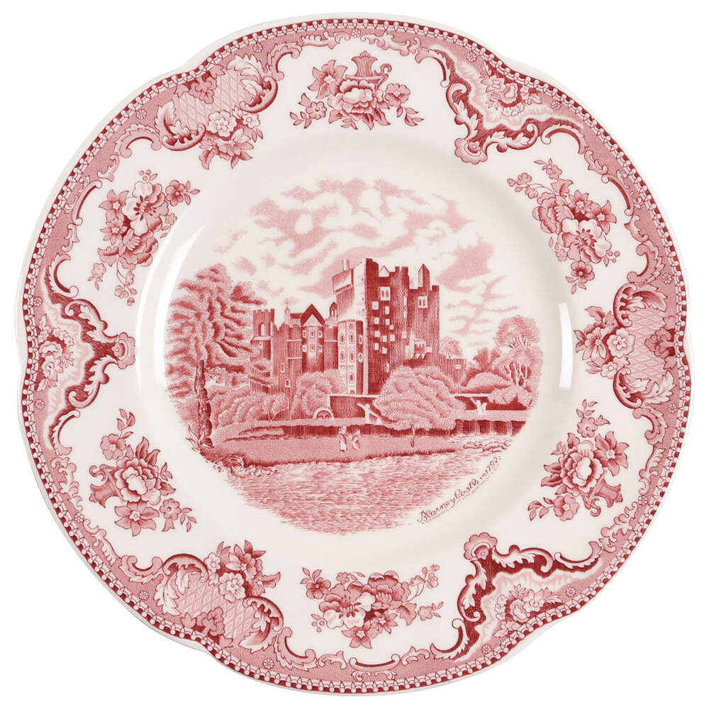 Old Britain Castles Pink (England 1883 Stamp) Dinner Plate by Johnson Brothers-1