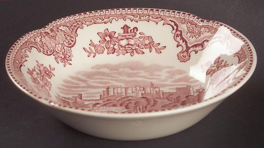 Old Britain Castles Pink (England 1883 Stamp) Fruit/Dessert (Sauce) Bowl by Johnson Brothers-1