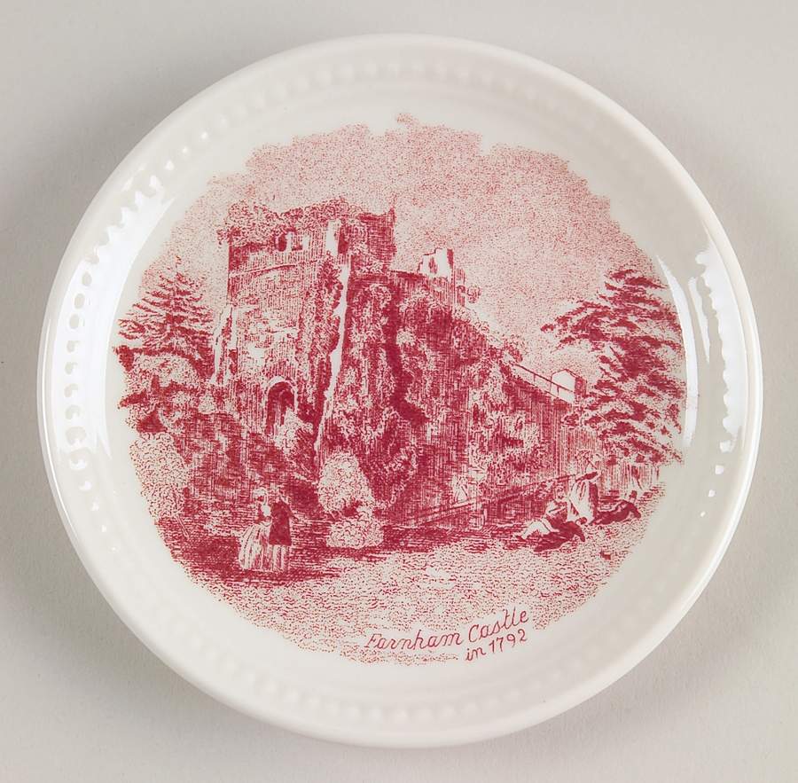 Old Britain Castles Pink (England 1883 Stamp) Coaster by Johnson Brothers-1