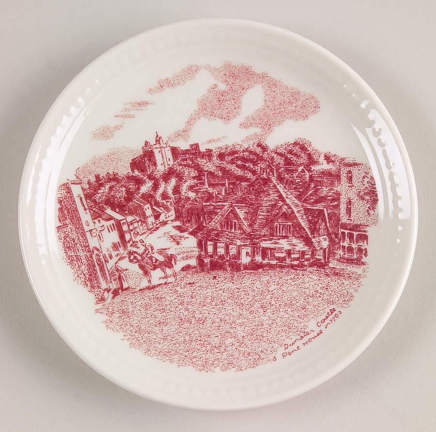 Old Britain Castles Pink (England 1883 Stamp) Coaster by Johnson Brothers-1