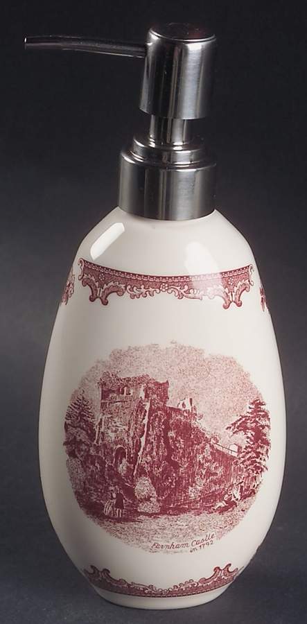 Old Britain Castles Pink (England 1883 Stamp) Soap Dispenser by Johnson Brothers-1