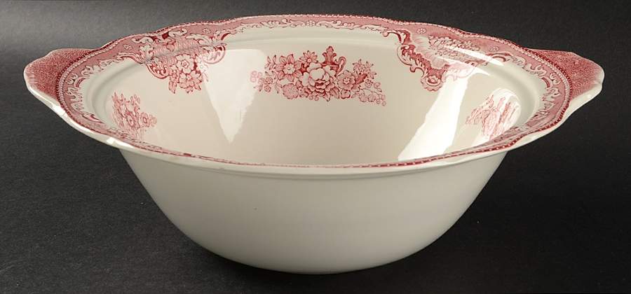 Old Britain Castles Pink (England 1883 Stamp) Round Vegetable No Lid by Johnson Brothers-1