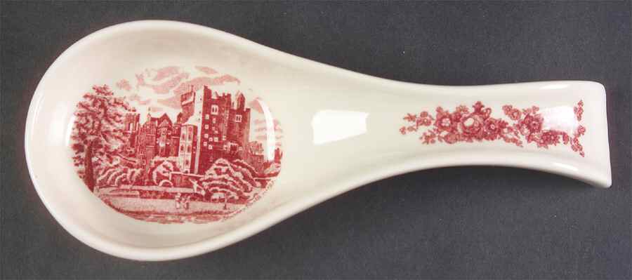 Old Britain Castles Pink (England 1883 Stamp) Spoon Rest/Holder (Holds 1 Spoon) by Johnson Brothers-1