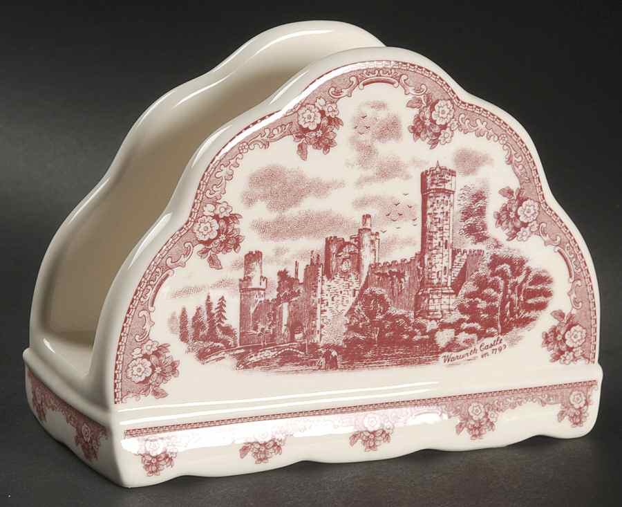 Old Britain Castles Pink (England 1883 Stamp) Napkin Holder by Johnson Brothers-1