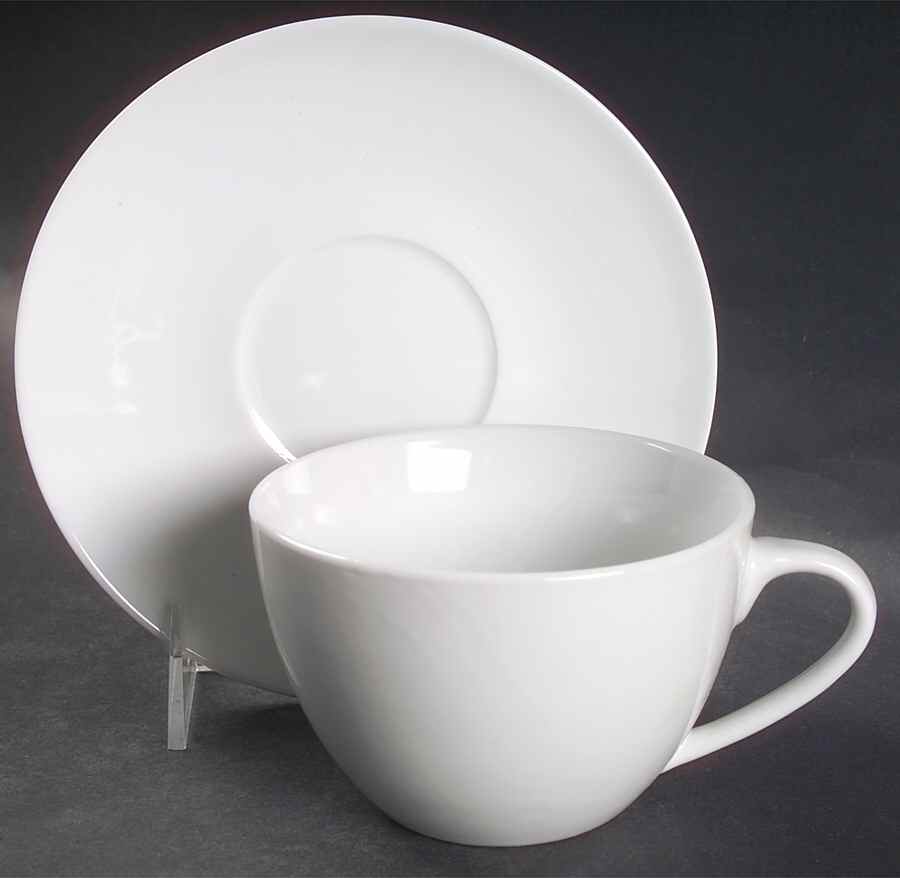Arctic Flat Cup & Saucer Set by Johnson Brothers-1