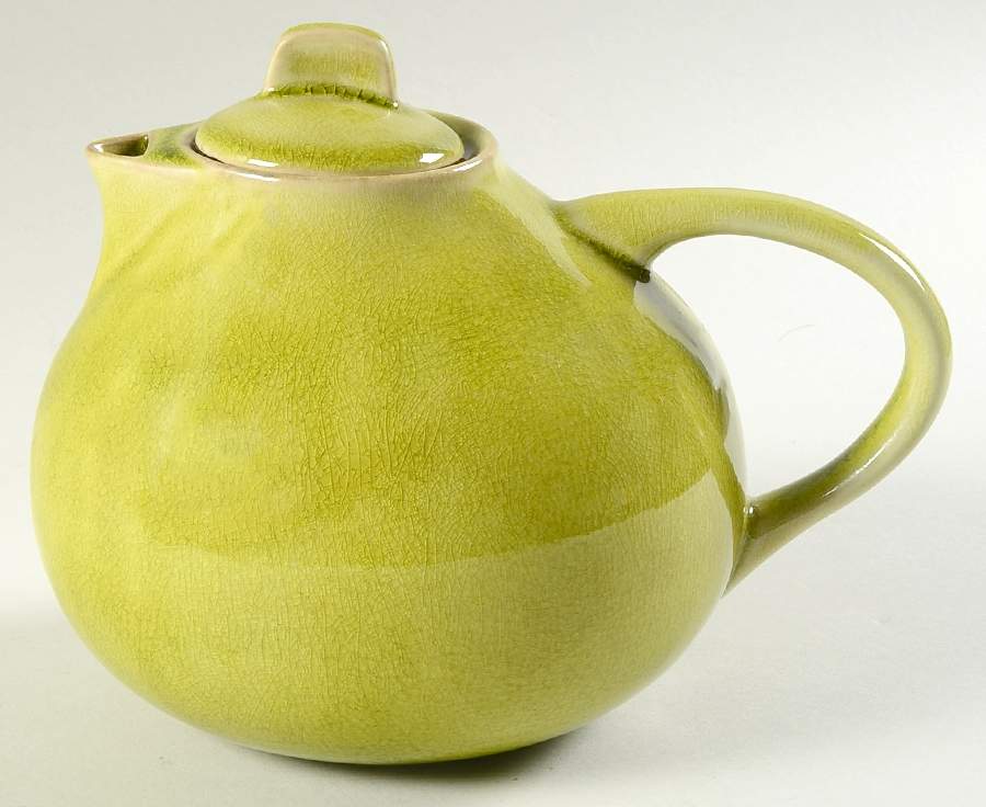 Tourron Tilleul (Avocado Green) Teapot & Lid by Jars-France-1