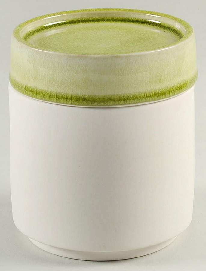 Tourron Tilleul (Avocado Green) Large Canister & Lid by Jars-France-1