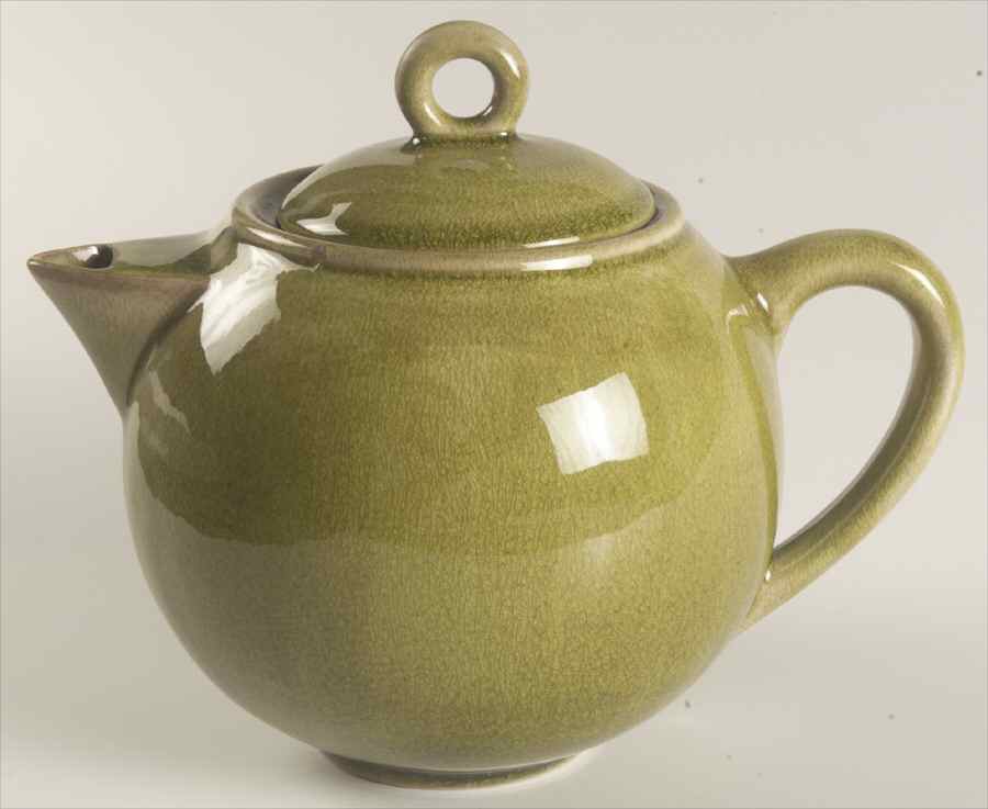 Tourron Tilleul (Avocado Green) Teapot & Lid by Jars-France-1