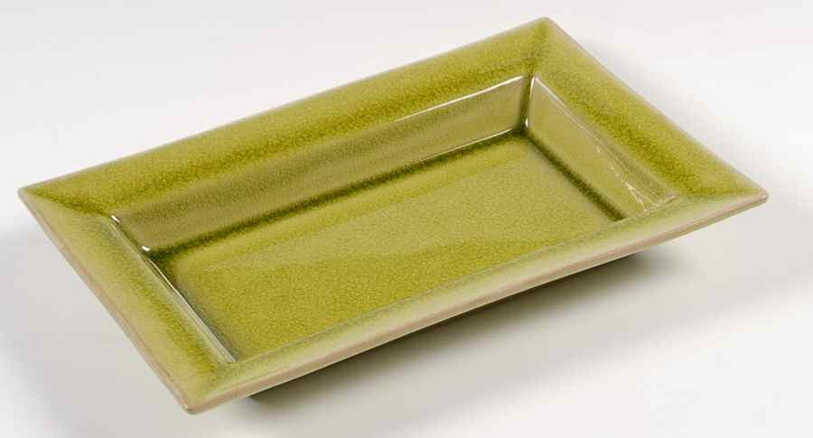 Tourron Tilleul (Avocado Green) 9" Rectangular Serving Platter by Jars-France-1