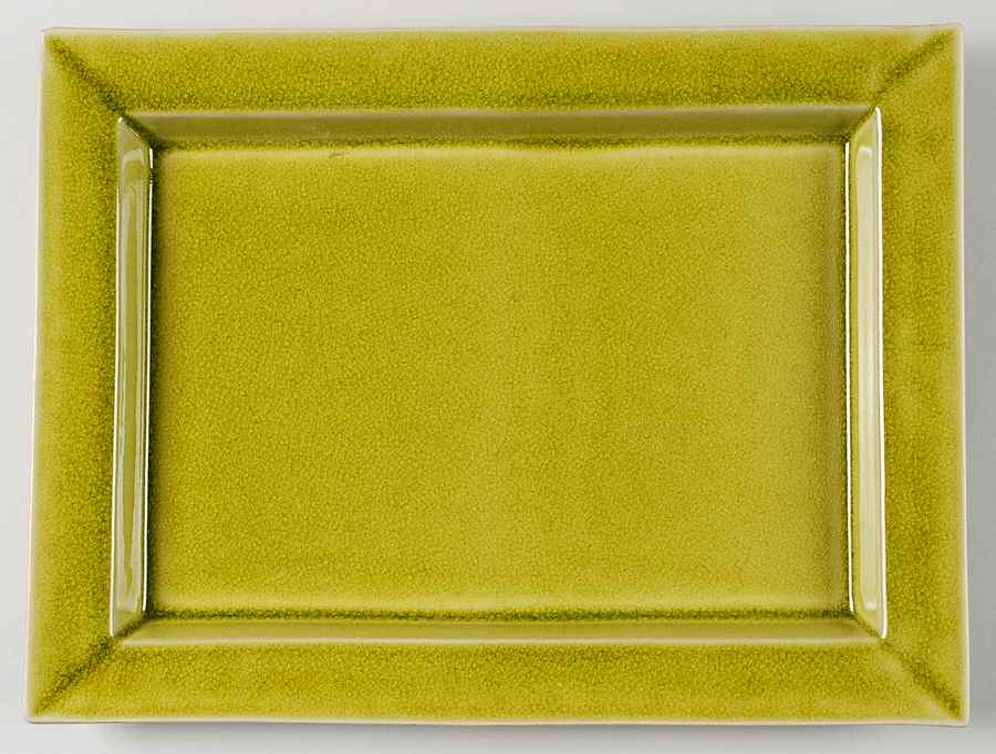 Tourron Tilleul (Avocado Green) 14" Rectangular Serving Platter by Jars-France-1
