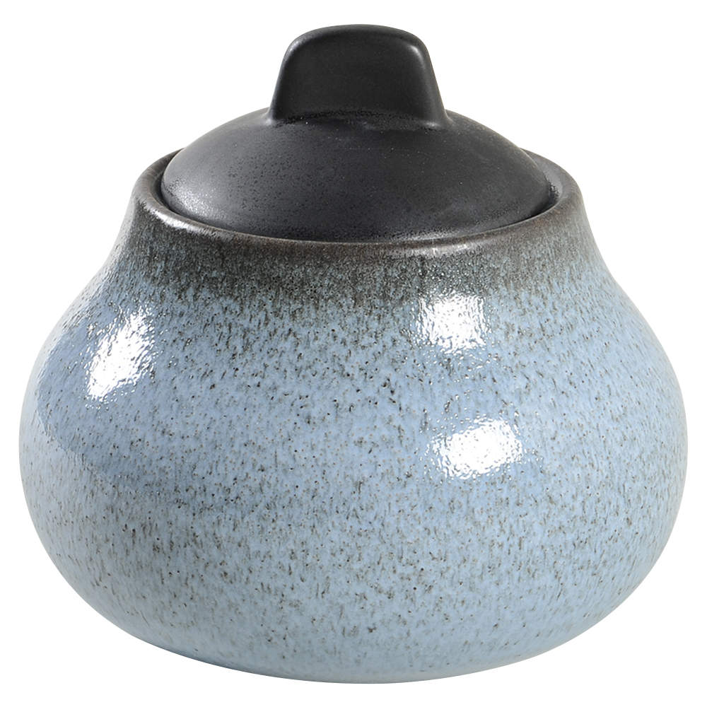 Tourron Gris Ecorce Sugar Bowl & Lid by Jars-France-1