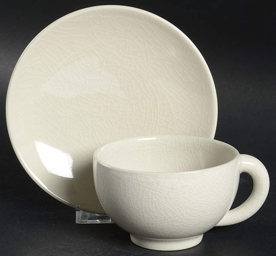 Tourron Quartz Flat Cup & Saucer Set by Jars-France-1