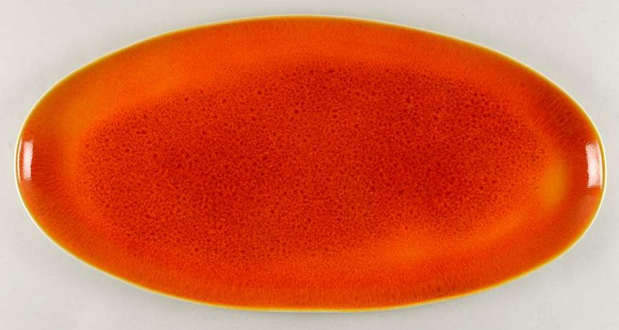 Tourron Orange 21" Oval Serving Platter by Jars-France-1