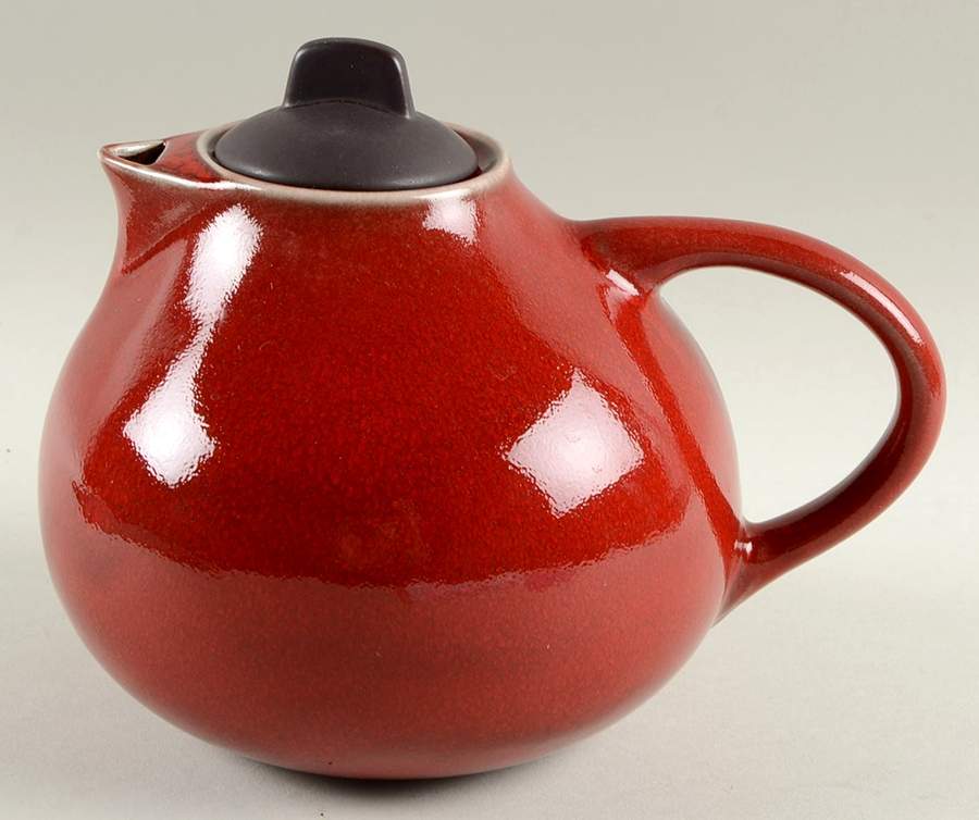 Tourron Cerise (Cherry, Dark Red) Teapot & Lid by Jars-France-1