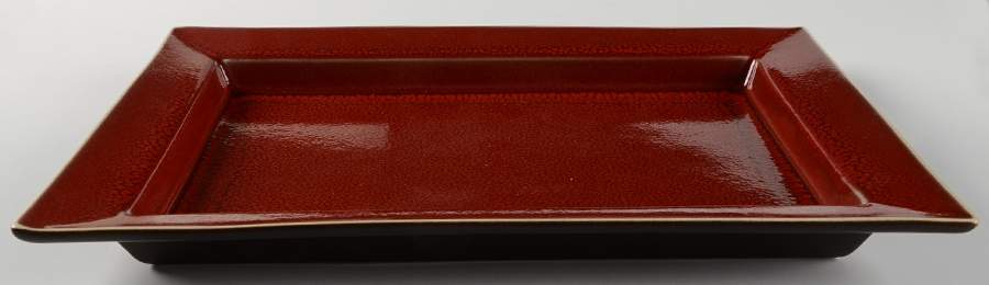 Tourron Cerise (Cherry, Dark Red) 14" Rectangular Serving Platter by Jars-France-1
