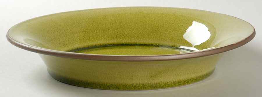 Tanga Tilleul Avocado Green Rim Soup Bowl by Jars-France-1