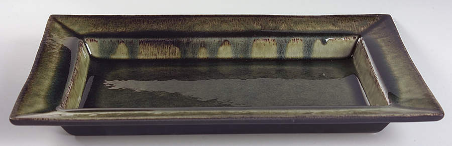 Samoa Vert (Green) 11" Rectangular Serving Platter by Jars-France-1