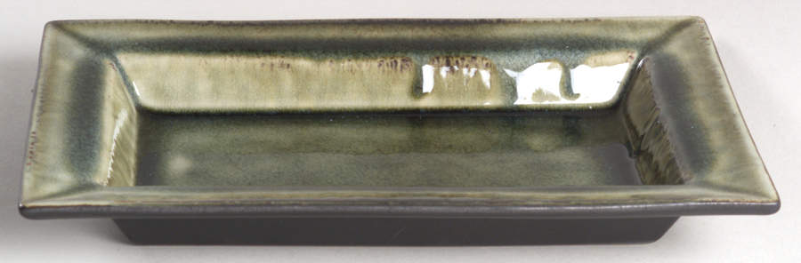 Samoa Vert (Green) 9" Rectangular Serving Platter by Jars-France-1