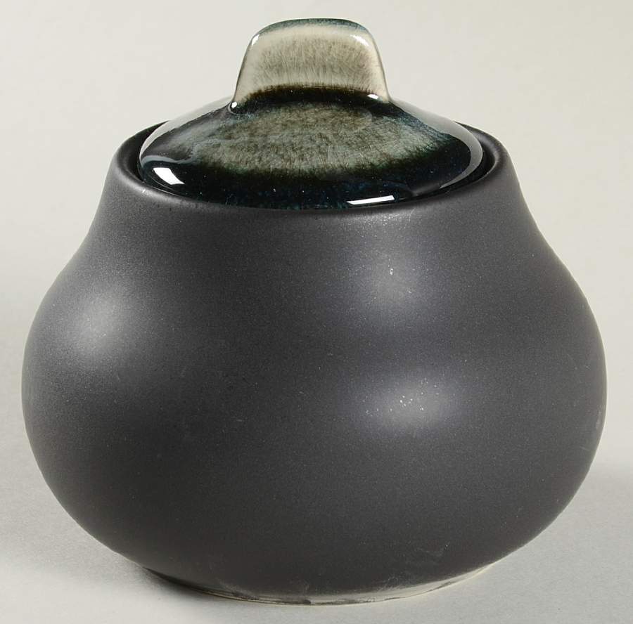 Samoa Vert (Green) Sugar Bowl & Lid by Jars-France-1