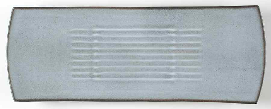 Toba Ecorce Gray 20" Rectangular Serving Platter by Jars-France-1