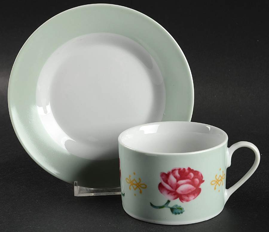 Ricci Rose Flat Cup & Saucer Set by JCPenney-1