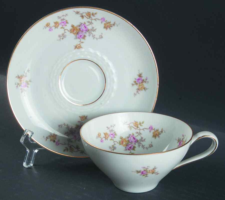 JOH333 Flat Cup & Saucer Set by Johann Haviland-1