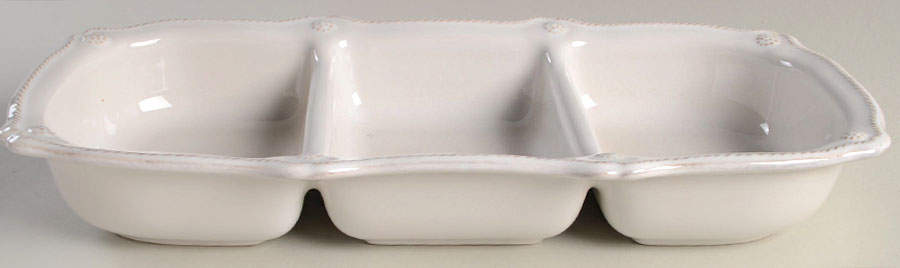 Berry and Thread Whitewash 3 Part Rectangular Divided Server by Juliska Ceramics-1