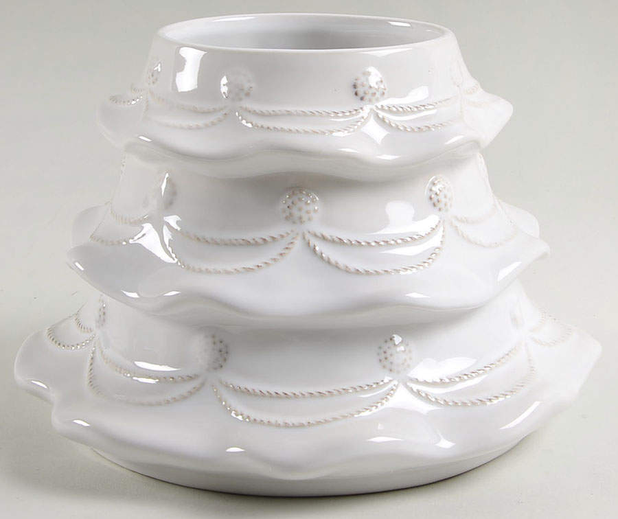 Berry and Thread Whitewash Cookie Jar No Lid by Juliska Ceramics-1