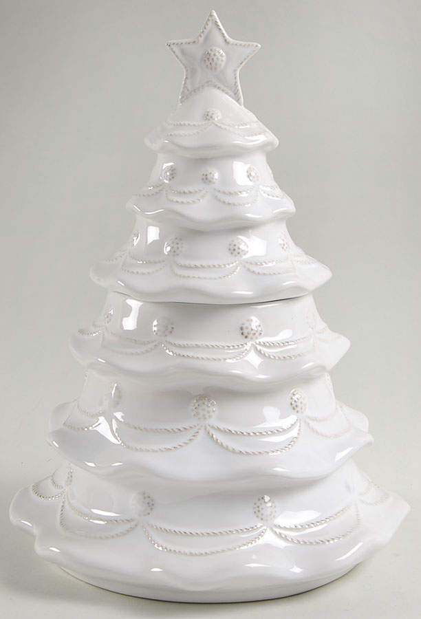 Berry and Thread Whitewash Cookie Jar & Lid by Juliska Ceramics-1
