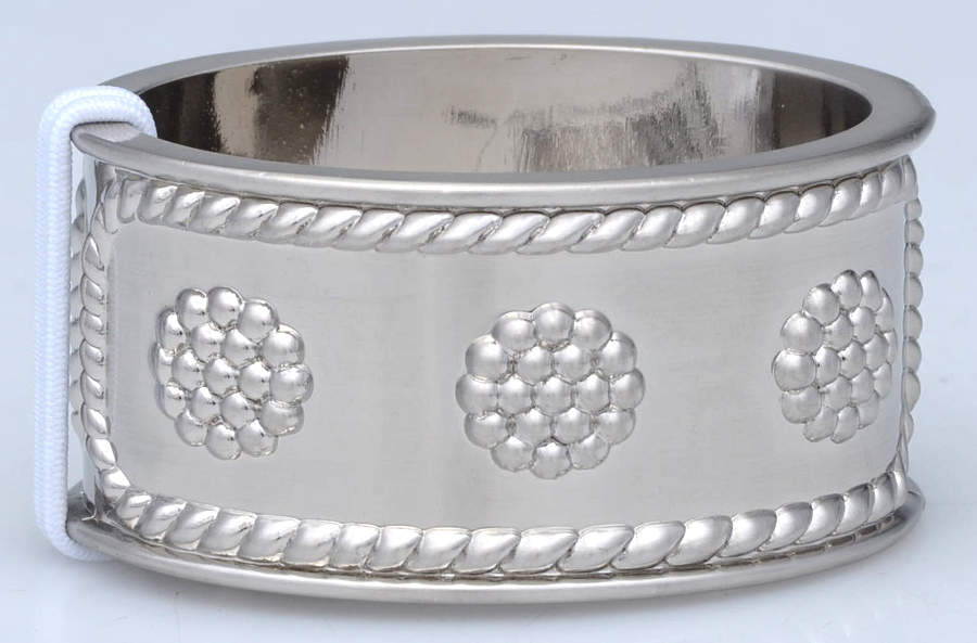Berry and Thread Whitewash Metal Napkin Ring by Juliska Ceramics-1