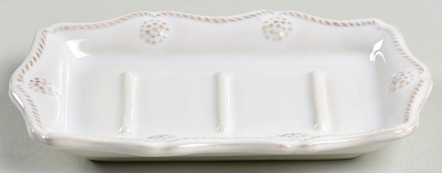 Berry and Thread Whitewash Soap Dish by Juliska Ceramics-1