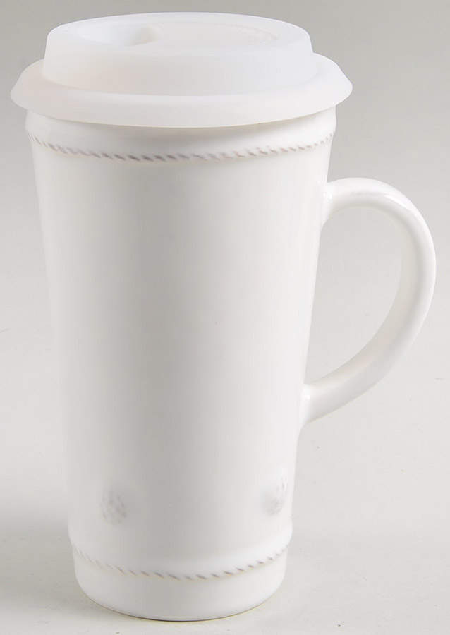 Berry and Thread Whitewash Travel Mug & Plastic Lid by Juliska Ceramics-1