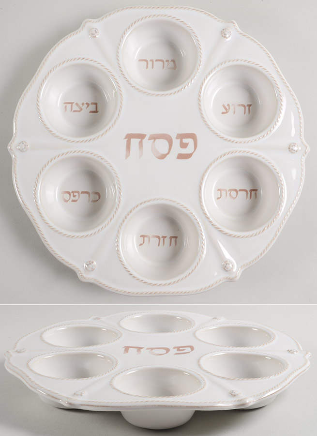 Berry and Thread Whitewash Passover Seder Plate by Juliska Ceramics-1