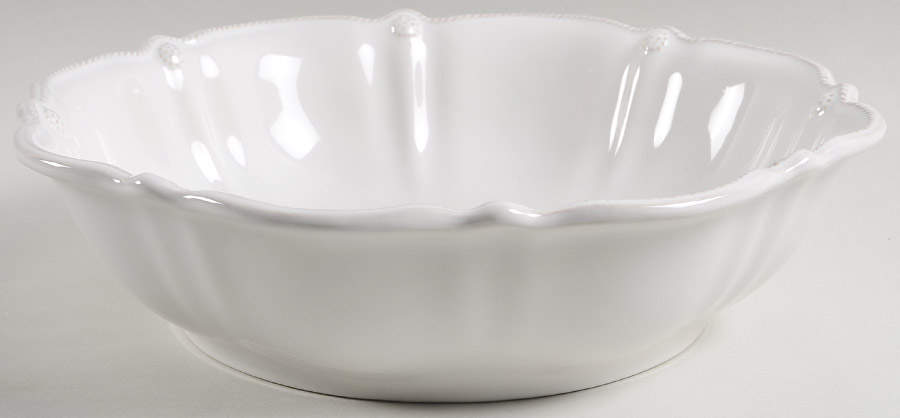 Berry and Thread Whitewash 12" Large Salad Serving Bowl by Juliska Ceramics-1