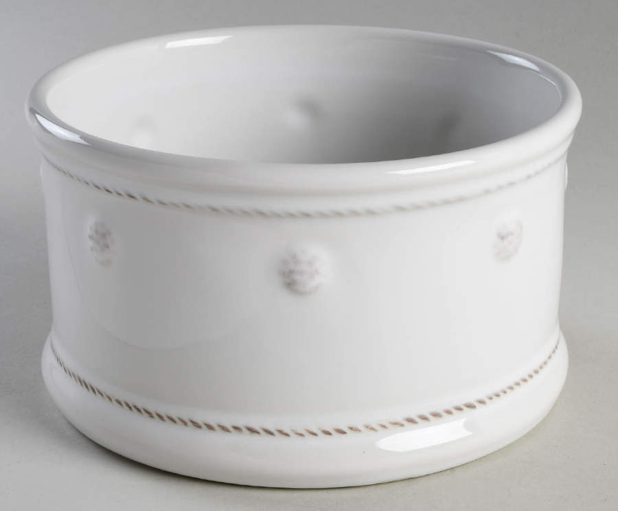 Berry and Thread Whitewash Dog Treats Canister No Lid by Juliska Ceramics-1