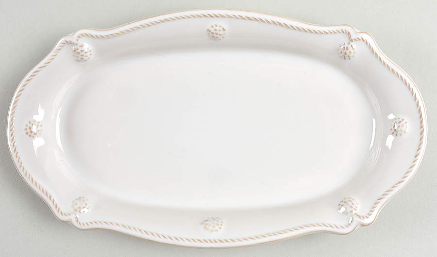 Berry and Thread Whitewash 10" Oval Tray by Juliska Ceramics-1