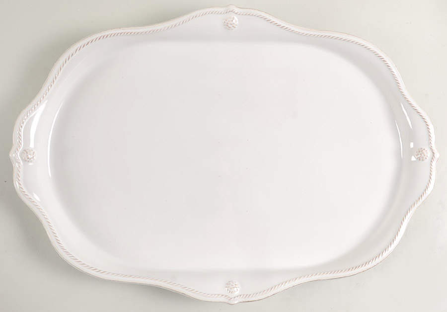 Berry and Thread Whitewash 17" Challah Tray by Juliska Ceramics-1
