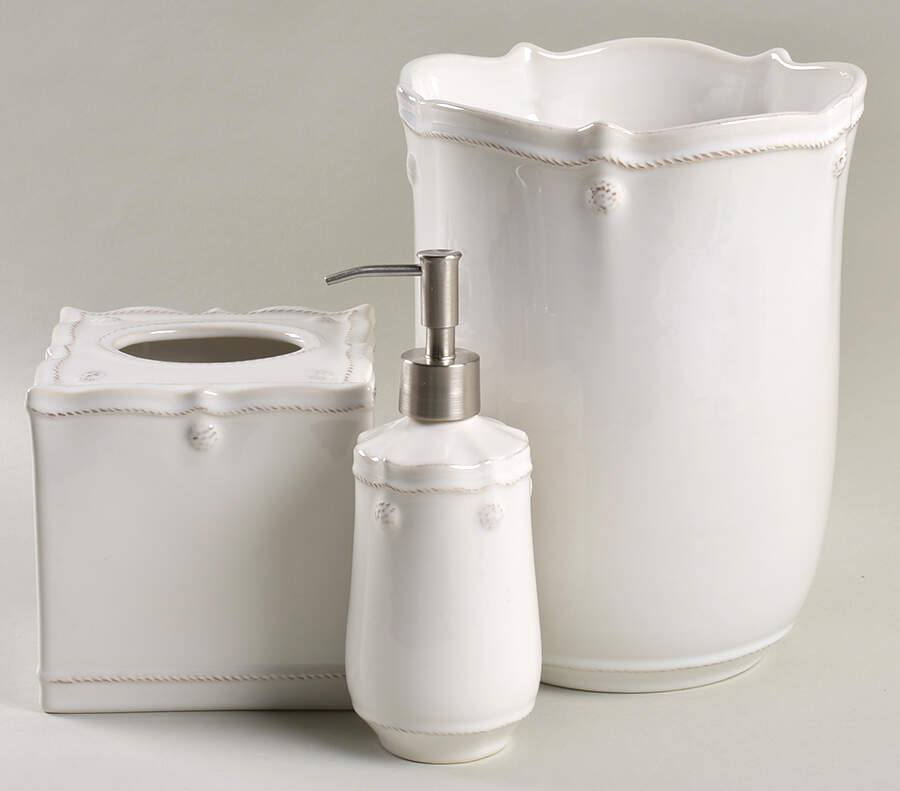 Berry and Thread Whitewash 3-Piece Bathroom Set by Juliska Ceramics-1