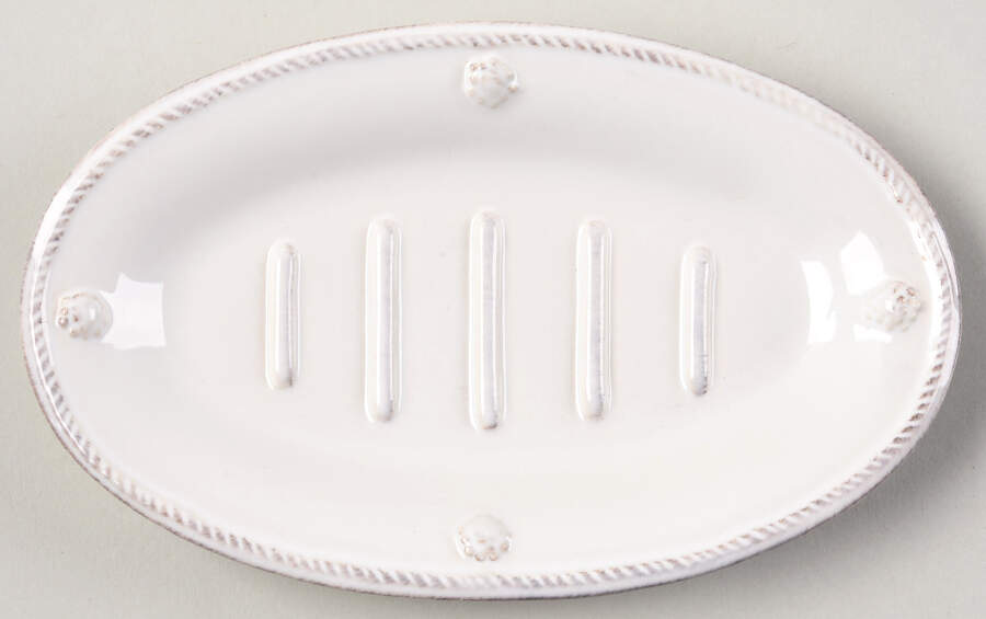 Berry and Thread Whitewash Soap Dish by Juliska Ceramics-1