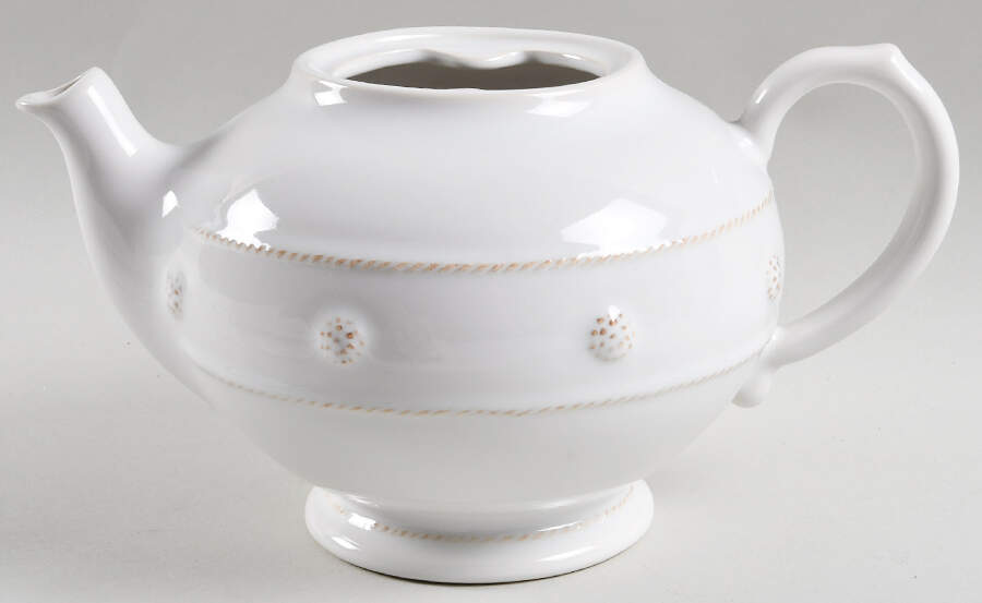Berry and Thread Whitewash Teapot No Lid by Juliska Ceramics-1