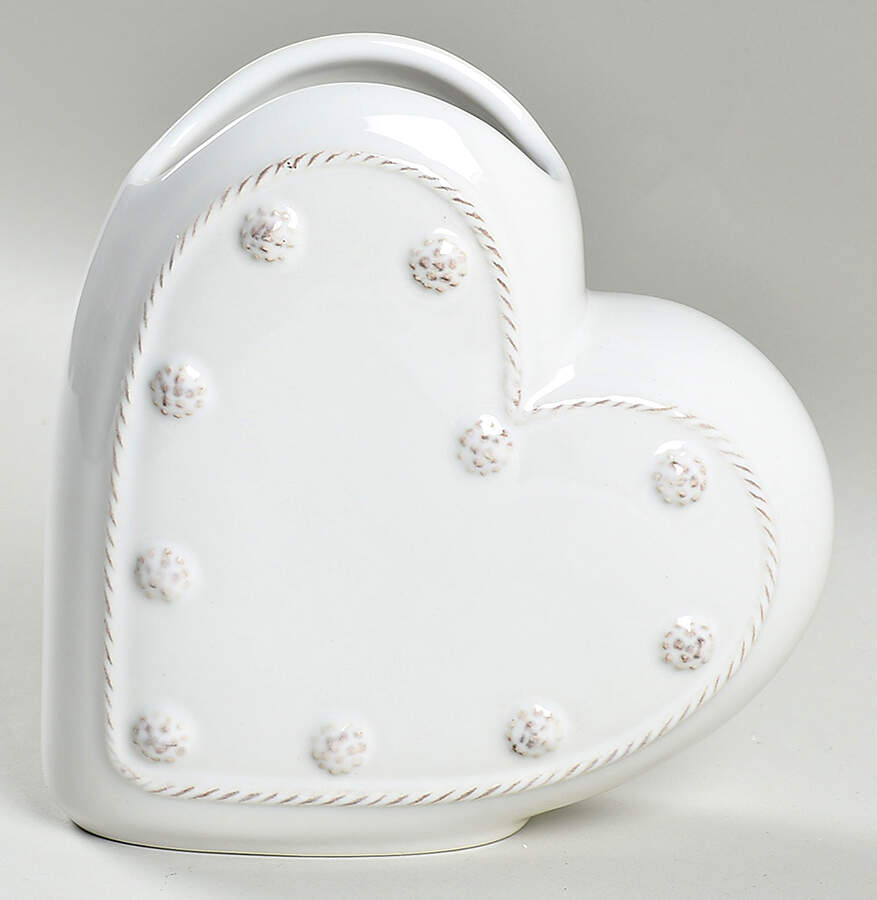 Berry and Thread Whitewash Heart Vase by Juliska Ceramics-1