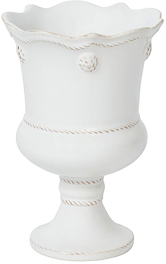 Berry and Thread Whitewash 5" Footed Vase by Juliska Ceramics-1